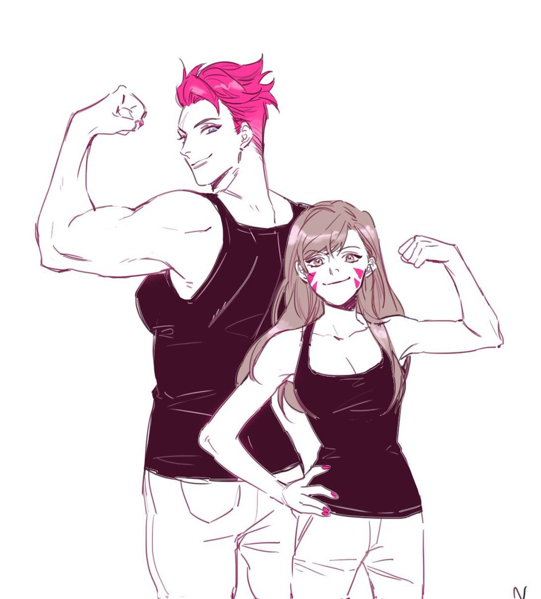 DailyDva's tweet image. Day 23:

DVa: You're crazy strong, Zarya. How many of me could you lift?
Zarya: With or without the mech.

Artwork: danbooru.donmai.us/posts/2446951?…

#Overwatch2 #OverwatchDva #Dva
