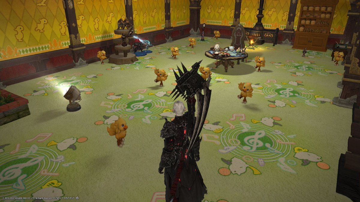 sigld_l's tweet photo. 久しぶりにマイハウスに入ってみたら、
フレのイタズラでアルファだらけになっていた🐥

#FF14 https://t.co/Kh5WJZS8vf