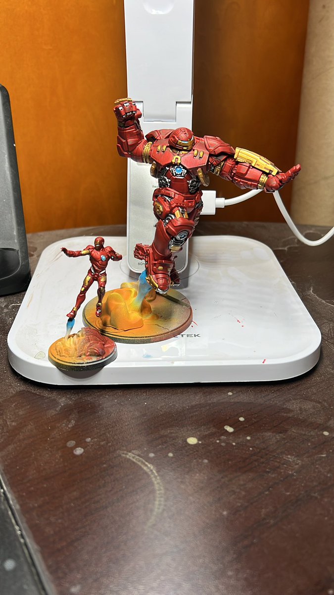 Neosmitty's tweet photo. @brushwizard Hulkbuster almost complete. Been fun using Army Painter Air Metallics and getting the airbrush out again. https://t.co/ppCvd4d95d