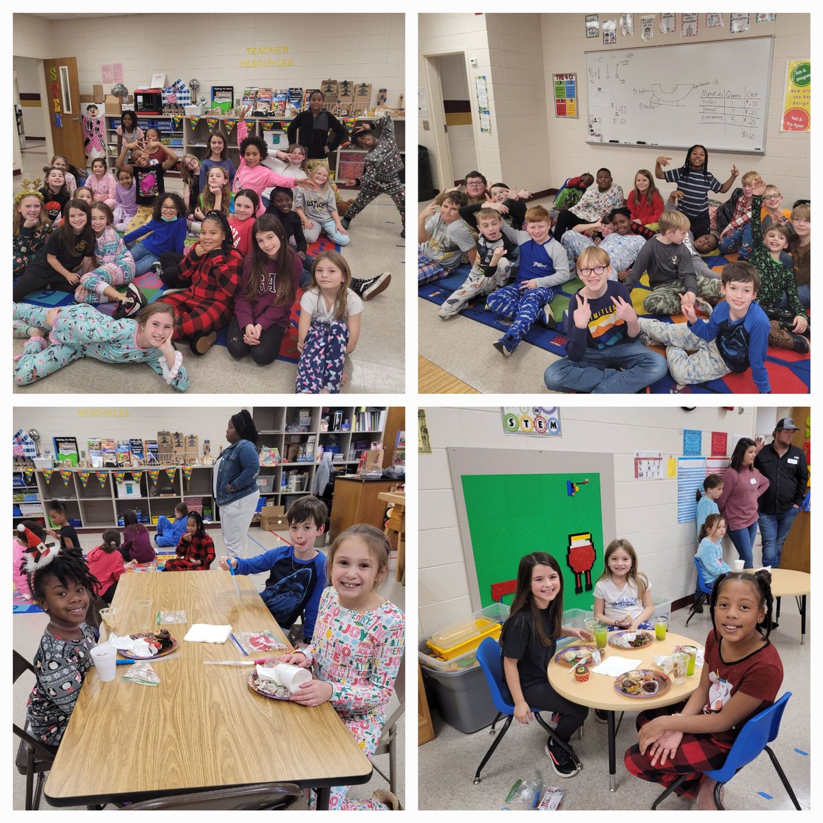 Hub_Sped4's tweet photo. 🎅🎄🤗🥰 #HUBfamily #pajamaday #fourthgrade https://t.co/g1PCwhfaMq