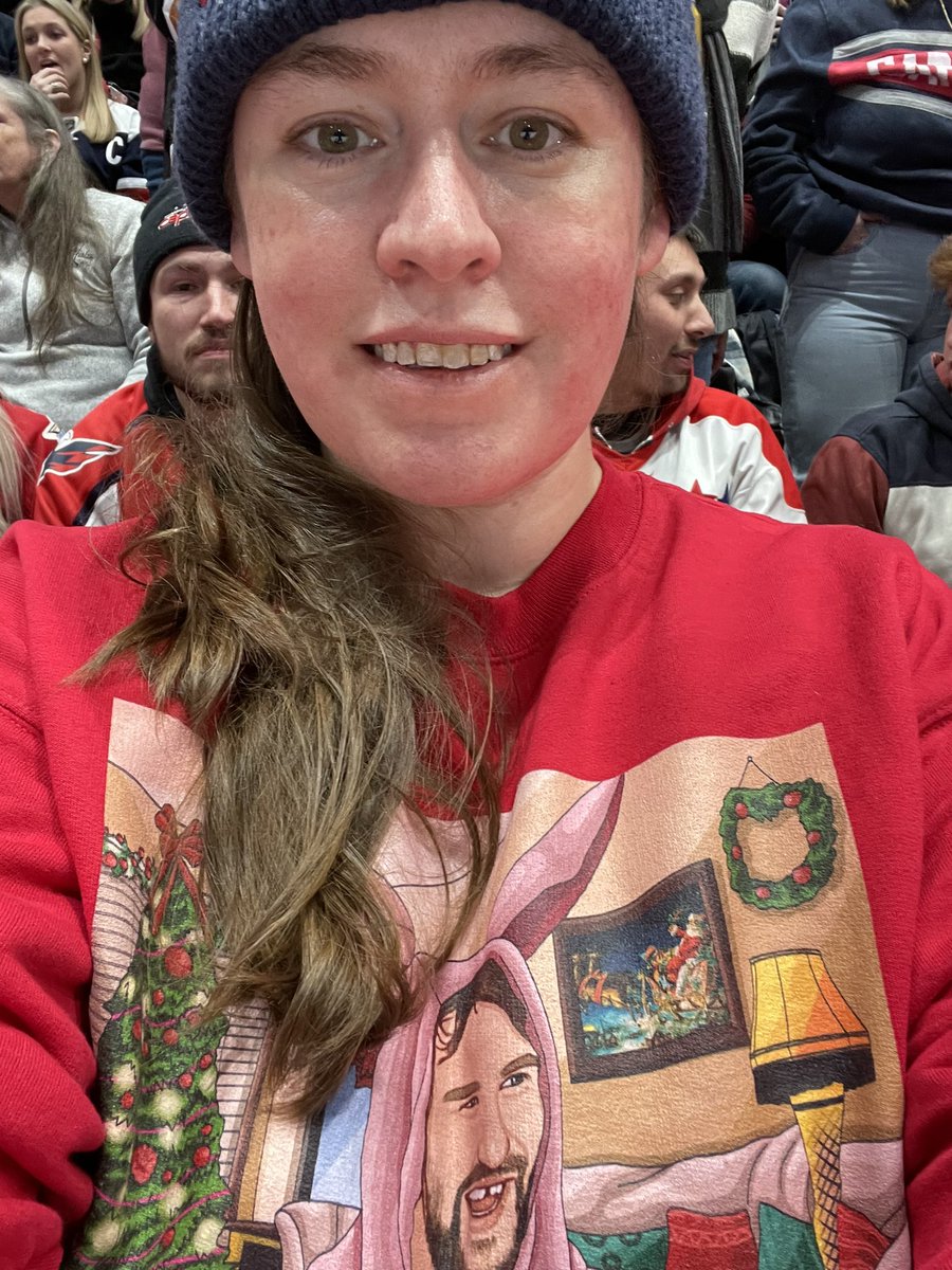 I knew wearing this <a href="/NYCCapsCrew/">NYC Caps Crew</a> Ovi bunny holiday sweater from <a href="/Alexa_MRo/">Alexandra R.</a> was going to be good luck!  Go Ovi!  #allcaps