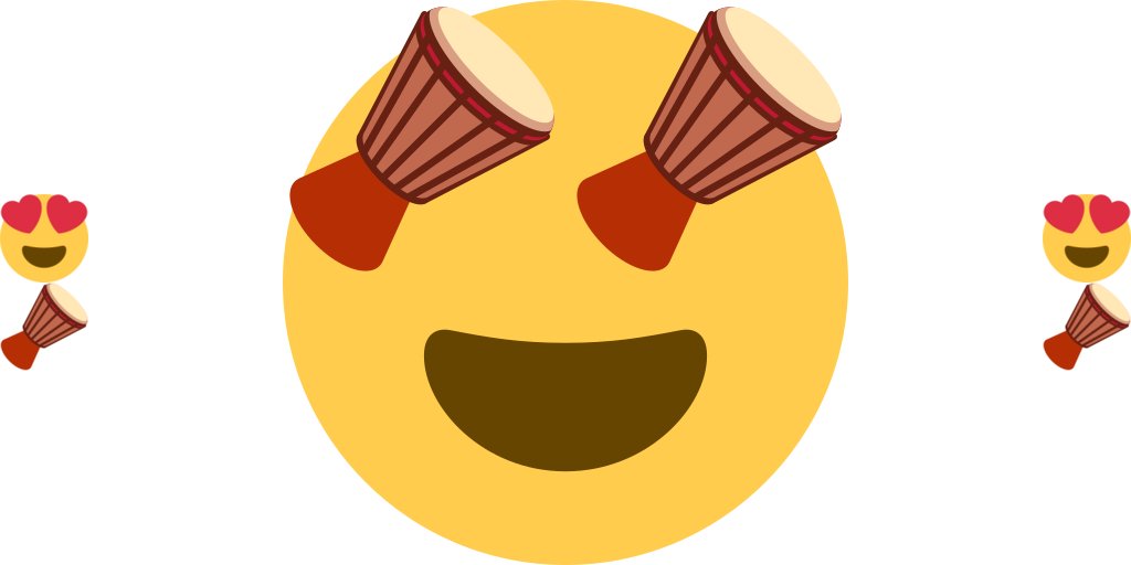 Emoji Blend on Twitter "😍“Smiling face with ‘long drum’eyes” 🪘 Emoji