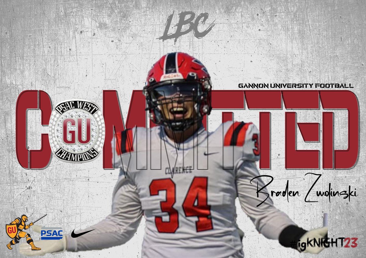BradenZwolinsk1's tweet photo. I would like to thank everybody who has helped me on this journey. I’m very excited to announce that I have committed to play football at the University of Gannon. Thank you @Coach_TPearson @Coach_Swanson1 and @FootballGannon for making me apart of the family! https://t.co/MZxChKcKWN