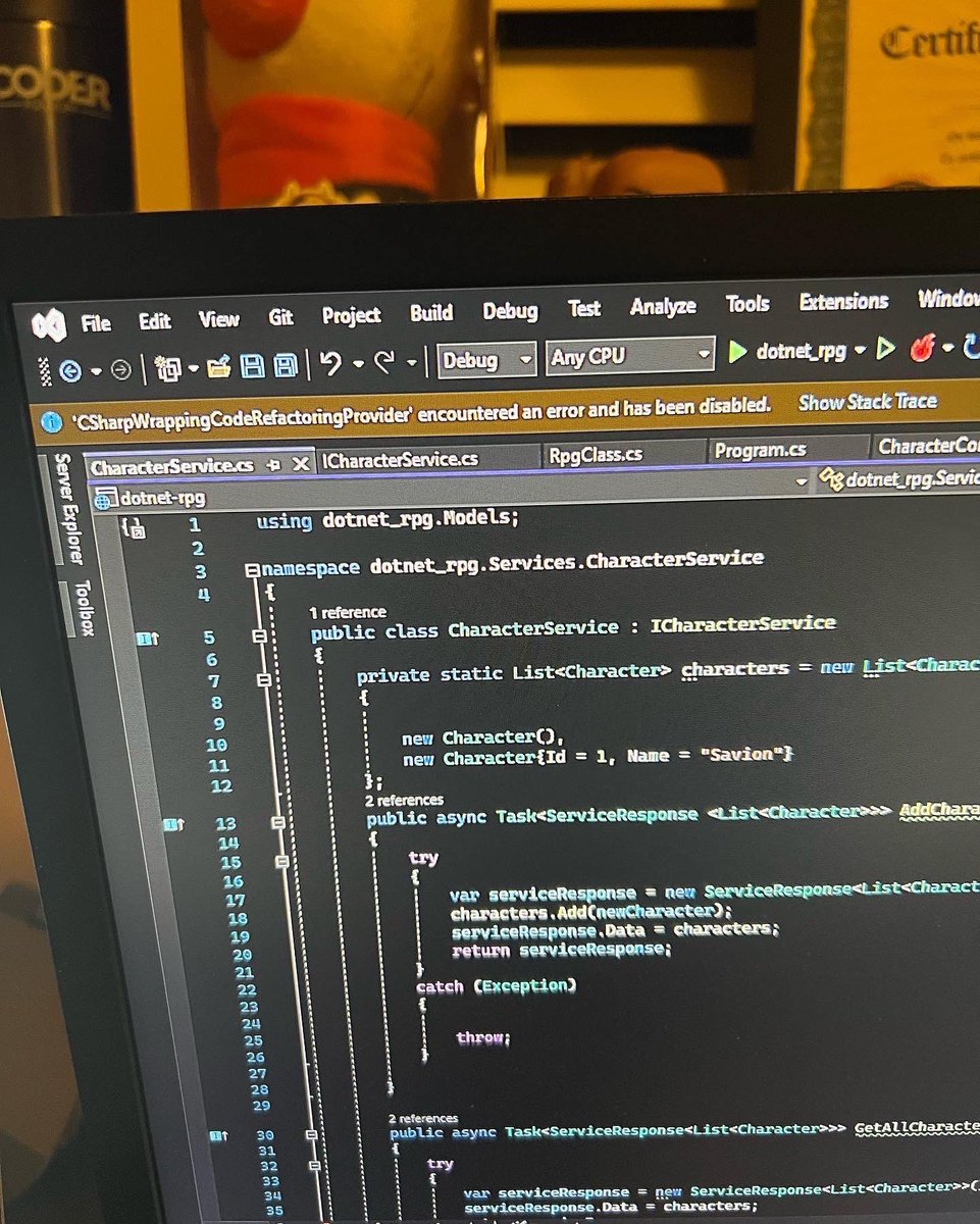 fullstackbk's tweet photo. Still on my grind and extending my #api I added a service to my api #fullstackbk #webdev https://t.co/UkTz2P0qda