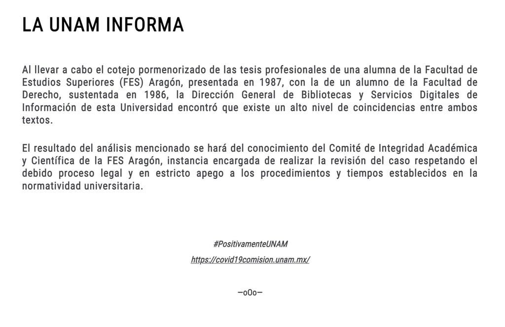 #LadyPlagio HOLA <a href="/YasminEsquivel_/">Yasmín Esquivel Mossa</a>