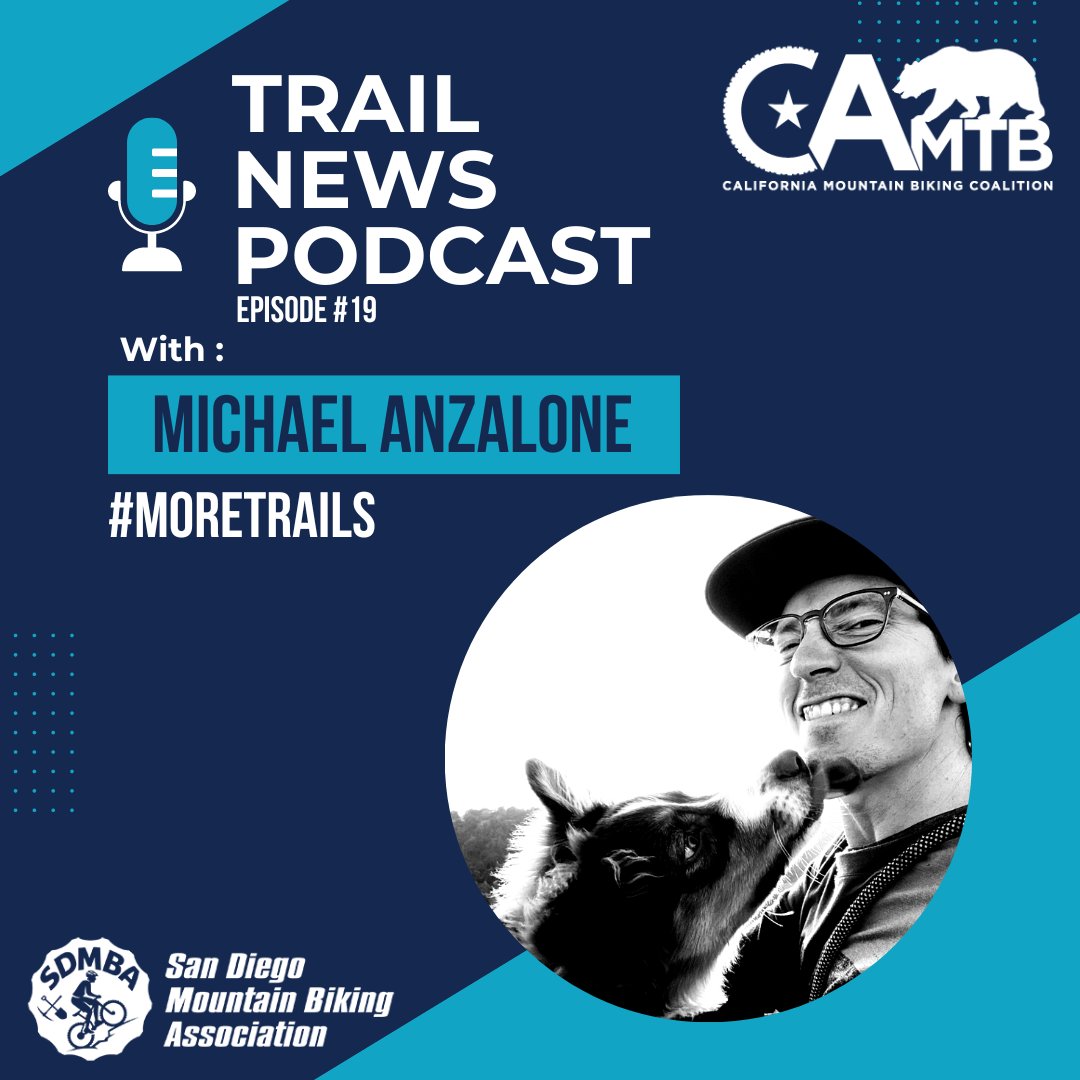 sdmba's tweet photo. 🎙️ SDMBA Trail News Podcast | Episode #19
🚴 Michael Anzalone | @camtborg
🗣️ Listen | https://t.co/Gk6MOCbHax
🙌 Donate: https://t.co/XMdVo77LFW
🚵 Join | https://t.co/SQyyJeE2Im
📧 Trail News E-Mail | https://t.co/90skYAFr0h
https://t.co/wpfcrys0Mo
#SDMBA #CAMTB https://t.co/NLwv34dEvd