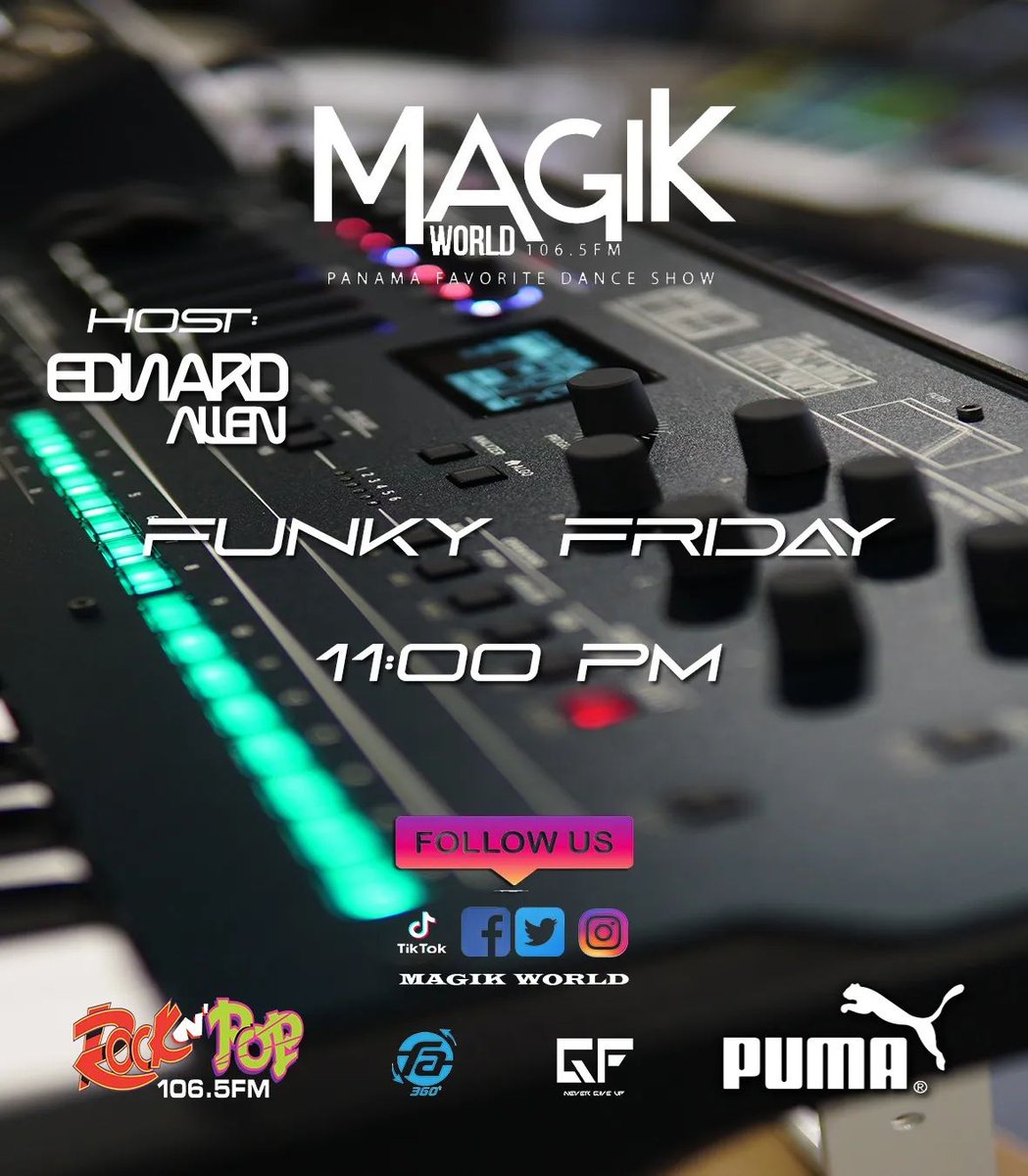 Sintoniza hoy #RocknPop1065 desde las 11:00 PM
Funky Friday con <a href="/DjEdwardAllen/">Edward Allen</a>