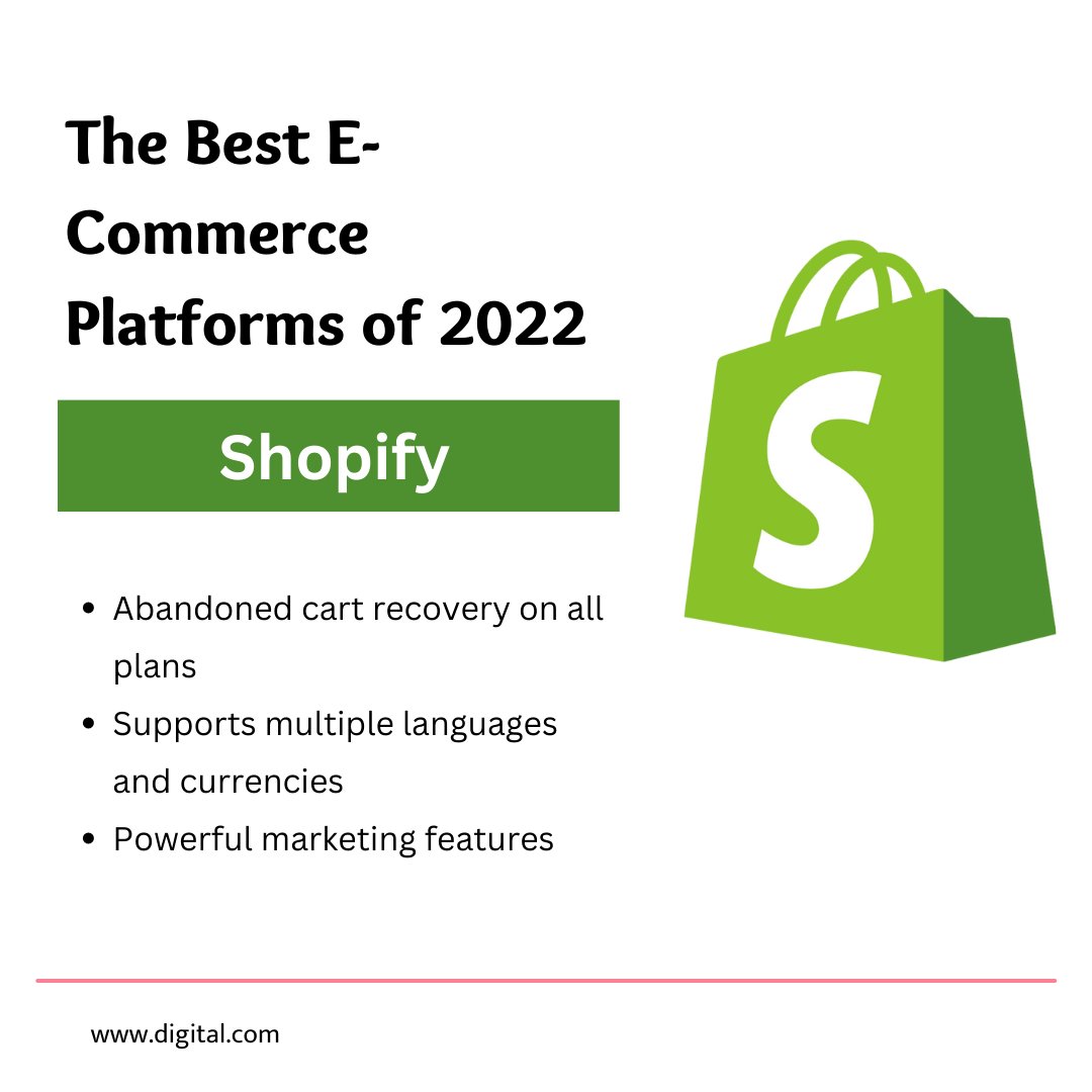 Shopify may be the best-known e-commerce platform, but its most unique benefit is that it’s an excellent pick for global sellers. In addition to multilingual support, Shopify includes international shipping and tax calculations.

 #hosting #digitalmarketing #business #Digital