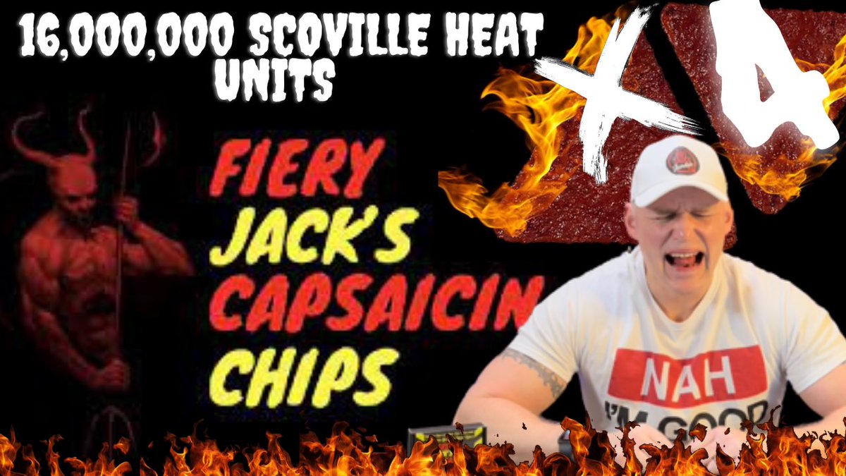hotsaucejunkie1's tweet photo. FIERY JACKS ONE CHIP CHALLENGE! 16,000,000 CAPSAICIN CRYSTALS X4!!!!!!!!! https://t.co/c3lypkgspb via @YouTube. #fieryjacks #fieryjackscapsaicinchips #chipchallenge #onechipchallenge #paqui #UnitedKingdom #uk #hotsaucejunkietim https://t.co/GQ7NuR3HX8