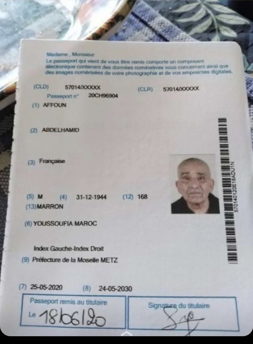 Tajmaat_Service's tweet image. 🇲🇦 SOLIDARITÉ - Un #Marocain de 77 ans, Affoun Abdelhamid, est décédé à l’hôpital Claude Bernard à #Metz, des internautes recherchent sa famille afin de l'inhumer.

Il avait des connaissances sur #Creutzwald, n'hésitez pas à contacter ce numéro si vous avez des infos : 0652070334