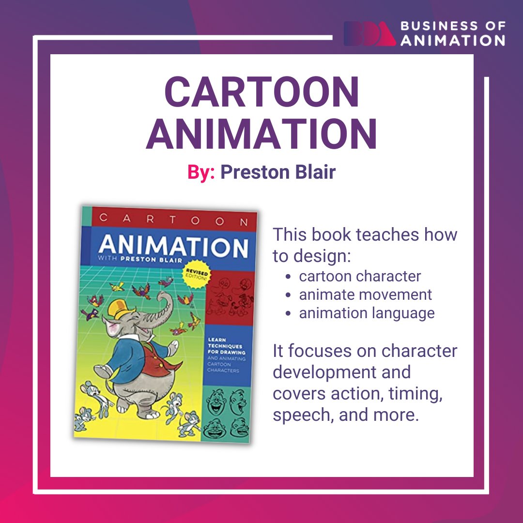 animationbiz's tweet image. 📘 Cartoon Animation by Preston Blair 

#BusinessWorkshopForAnimator #BusinessWorkshopForAnimators #BusinessOfAnimation #BusinessOfAnimationStudio