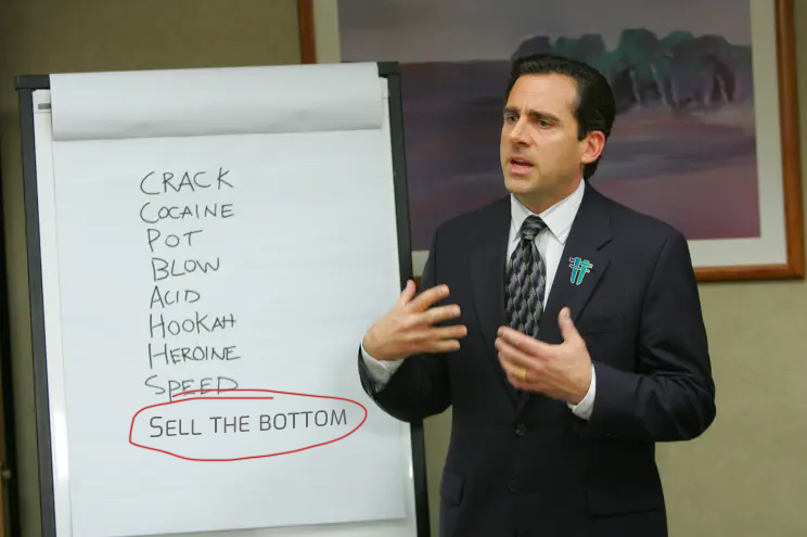 MichaelScottori's tweet photo. The #Eth community is coming to #Teritori and you guys are selling $TORI at .06$? 

You're firing yourself. Drop the pen. https://t.co/XoRnRGrRYk