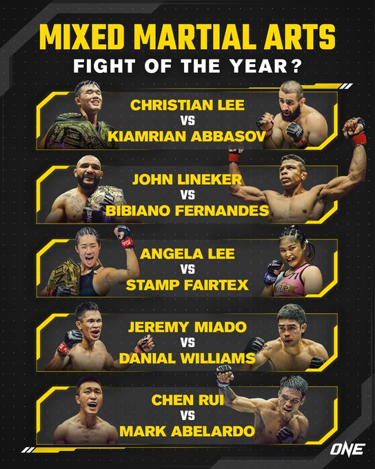 NONSTOP ACTION 💥 Which MMA fight from 2022 tops YOUR list? 🤔

#WeAreONE #ONEChampionship 