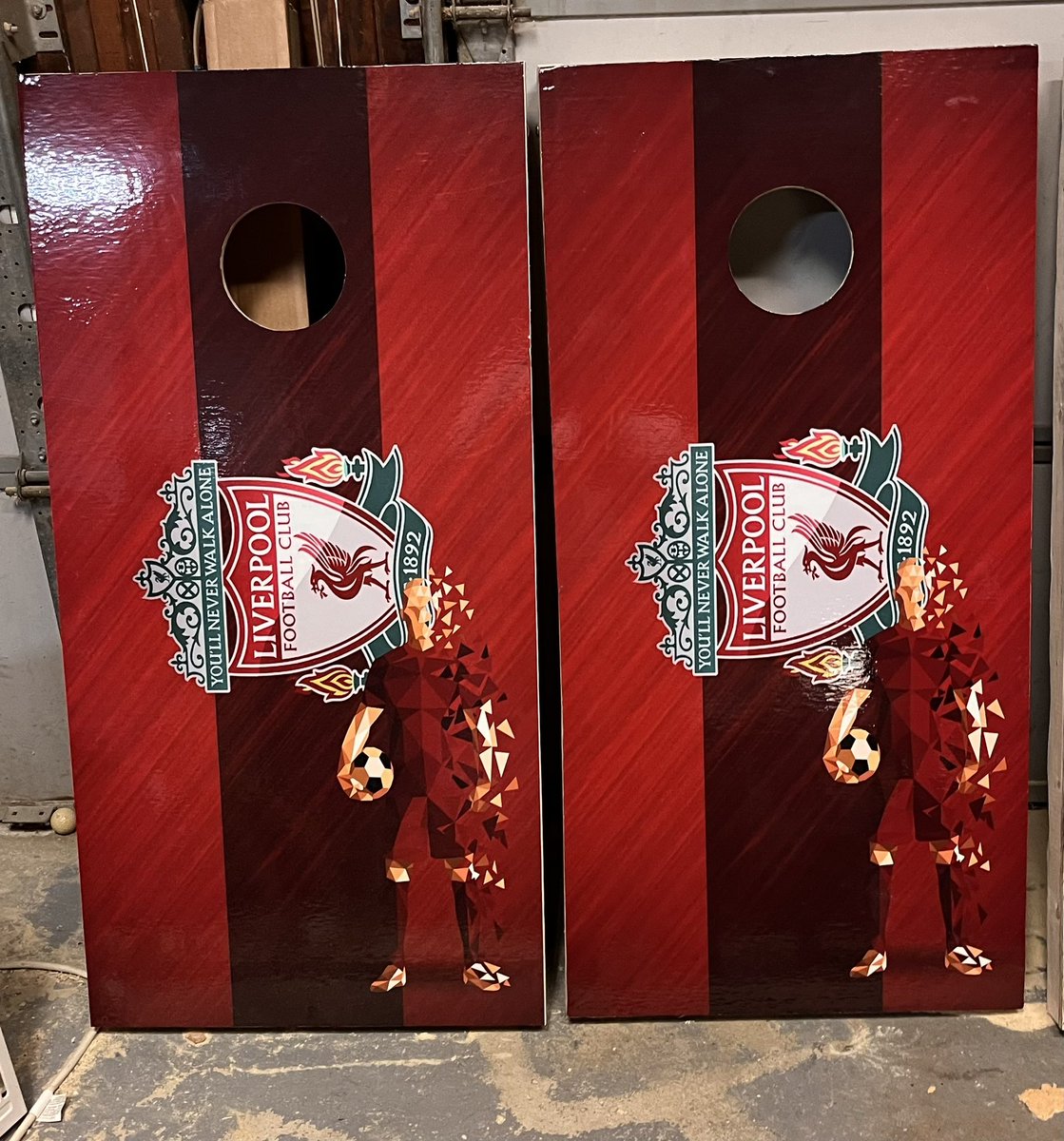 Sports themed cornhole boards. Any sports team available.