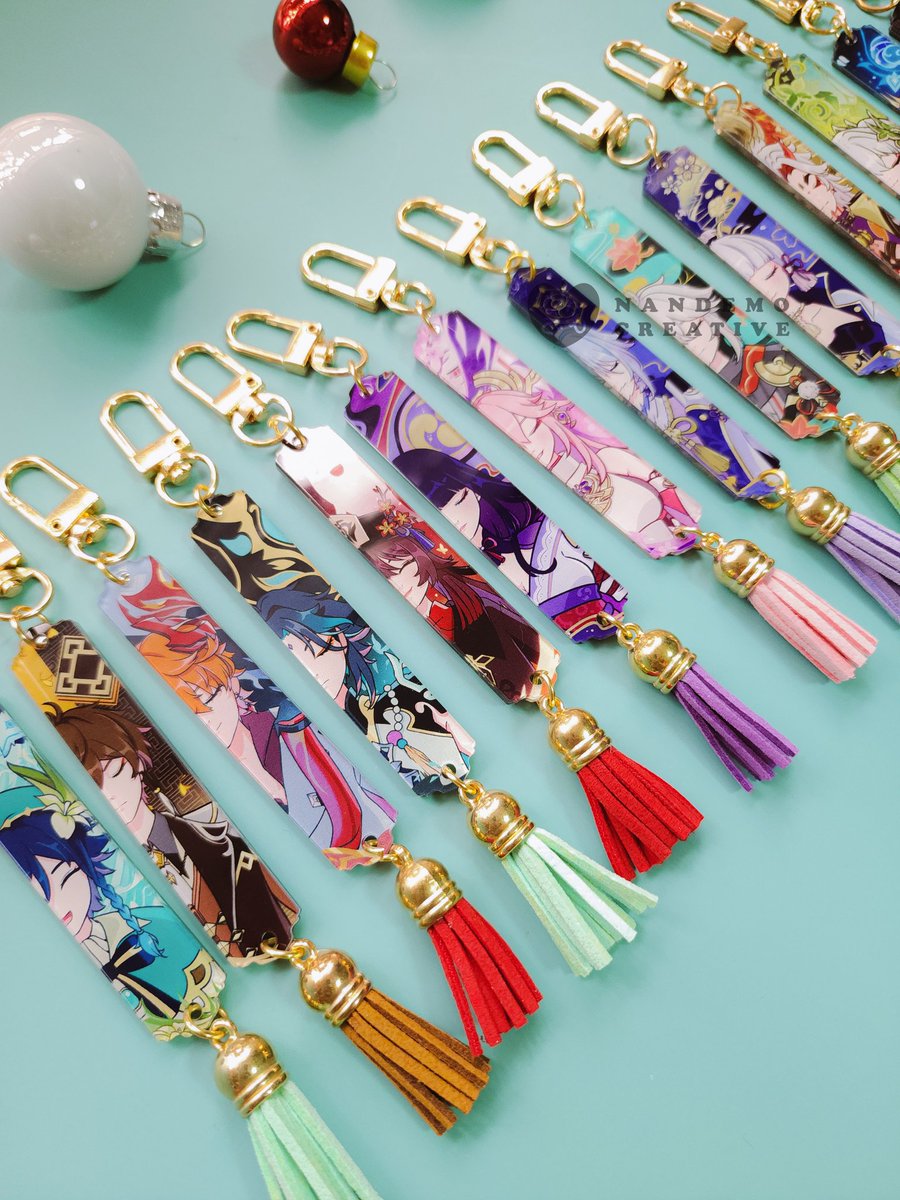 nandemocreative's tweet photo. I think I am obsessed with these tassels 🥺 I'm bringing them to Cosmatsuri with me!! #GenshinImpact https://t.co/Ljo9yTipcm