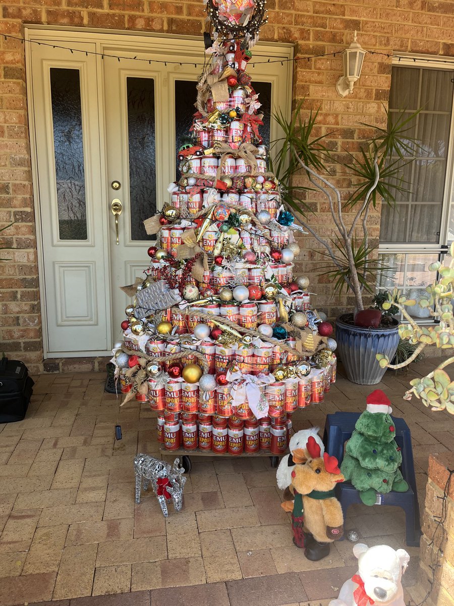 Kalannie’s coolest Christmas tree. Those that enjoy the odd bush chook will appreciate the prep. Happy and safe Christmas!
