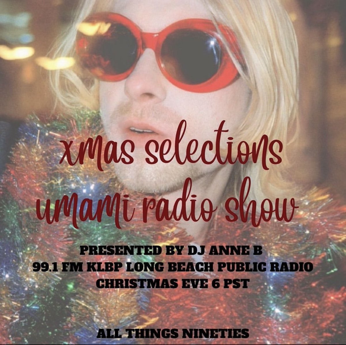 KLBPFM's tweet photo. On now! #UnamiRadioShow with @20thcenturyanne on Fridays at 6pm https://t.co/nY9mc16Myk 99.1FM in Long Beach! #ChristmasSpecial #AllThingsNineties https://t.co/89dqZCLAK3