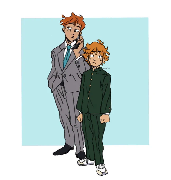 reposts in honor of mp100 ending 😞 despite years of adoring it i've never drawn the actual cast…? 