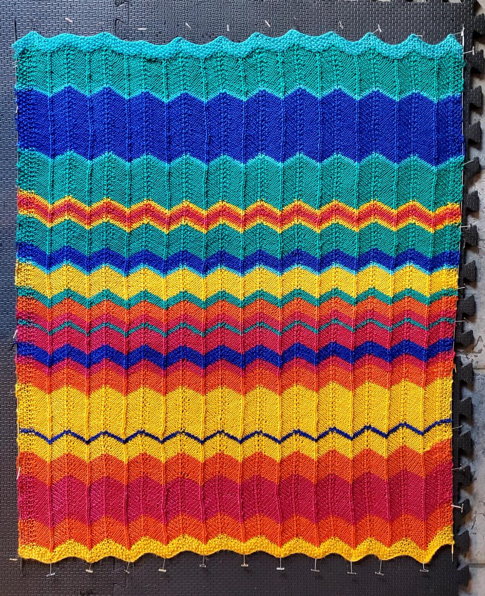 EmysYarns's tweet photo. #FabulousFriday - evening edition. Staci knit this baby blanket with #EllaRae #CozySoft. The pattern is free on Ravelry and is called Western Hills - the Blanket. Staci, we love your vibrant color choices! #EmysYarns #Knit #Yarn #FinishedObjectFriday #Handmade #KnittingTwitter https://t.co/AMSOuBl6oF