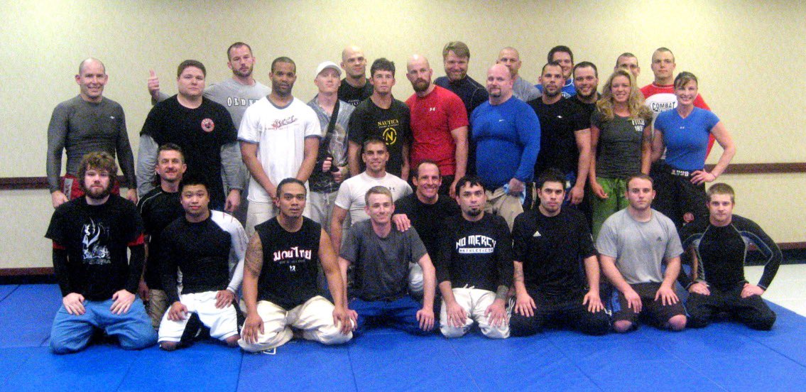 Old school <a href="/EddieBravo/">Eddie Bravo</a> seminar in boise. 2007. Lots of talent in this pic. I was much younger with hair.