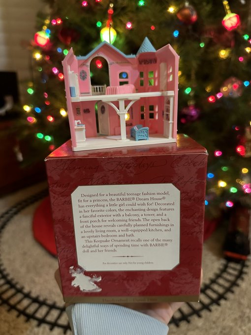 I&rsquo;m now an old person who collects hallmark ornaments. This is my favorite so far.  It&rsquo;s the Barbie dreamhouse<a href="/tag/choices"class="tags"><span>#choices</span></a>