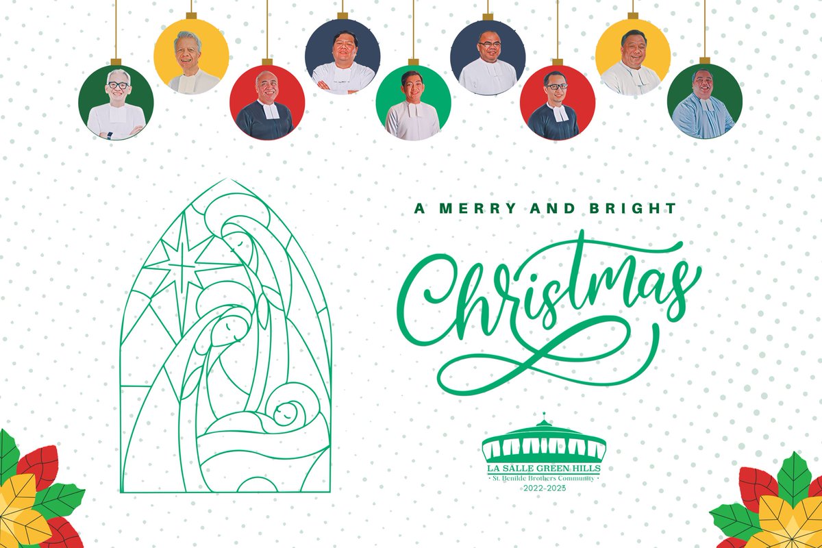 DLSBrothersGH's tweet photo. May this season be merry and bright as we share Christ’s light that shines in our hearts and bring hope, peace, joy and love to our lives and to everyone we encounter!

Greetings from the St. Benilde Brothers Community • De La Salle Brothers - Green Hills 2022-2023!

🎄🎁❄️🎊 https://t.co/Utm2WIslWf