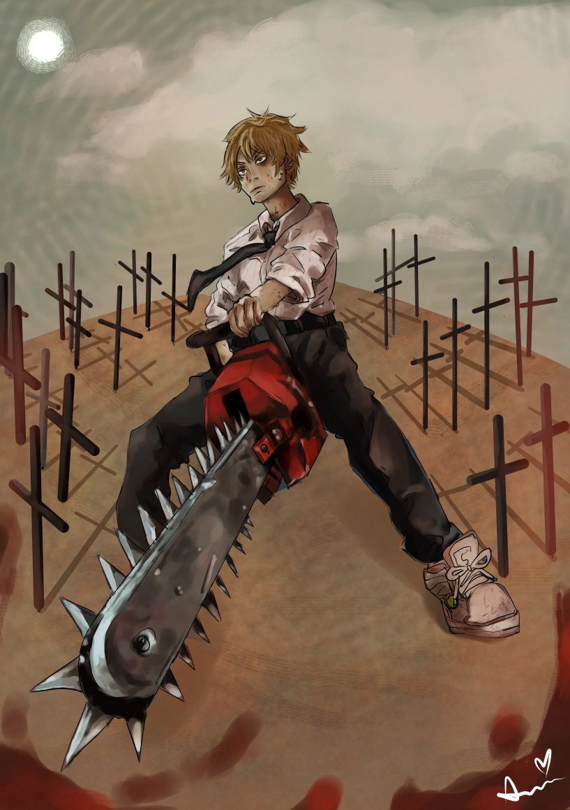 Amisalami_art's tweet photo. Chainsaw Man Fan Art of Denji’s final battle https://t.co/X226jttCkB