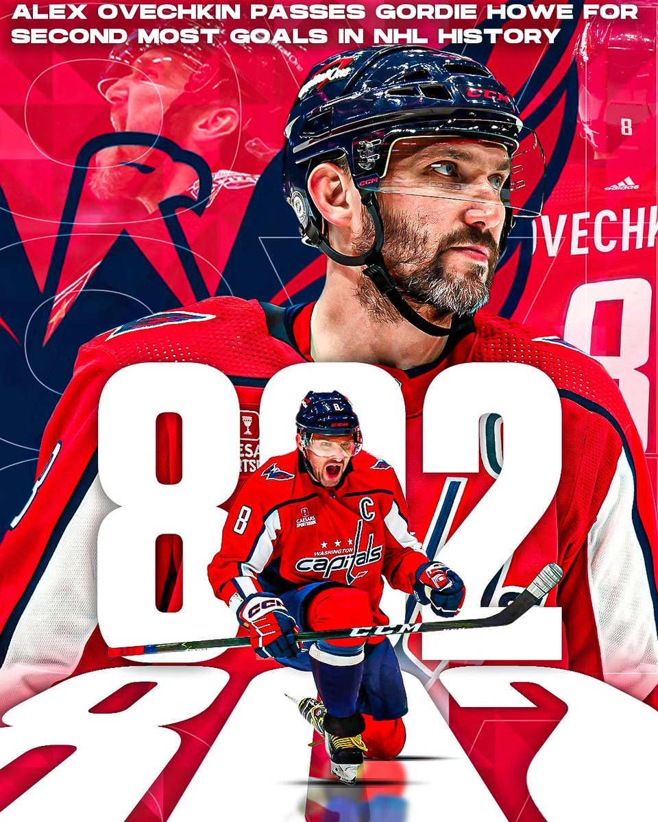 JCheris17's tweet photo. MOVE OVER GORDIE! THERE'S A NEW SHERIFF IN TOWN!!! ALEX OVECHKIN IS ALL ALONE IN 2ND PLACE!!! #ALLCAPS https://t.co/xrHScJbo6V
