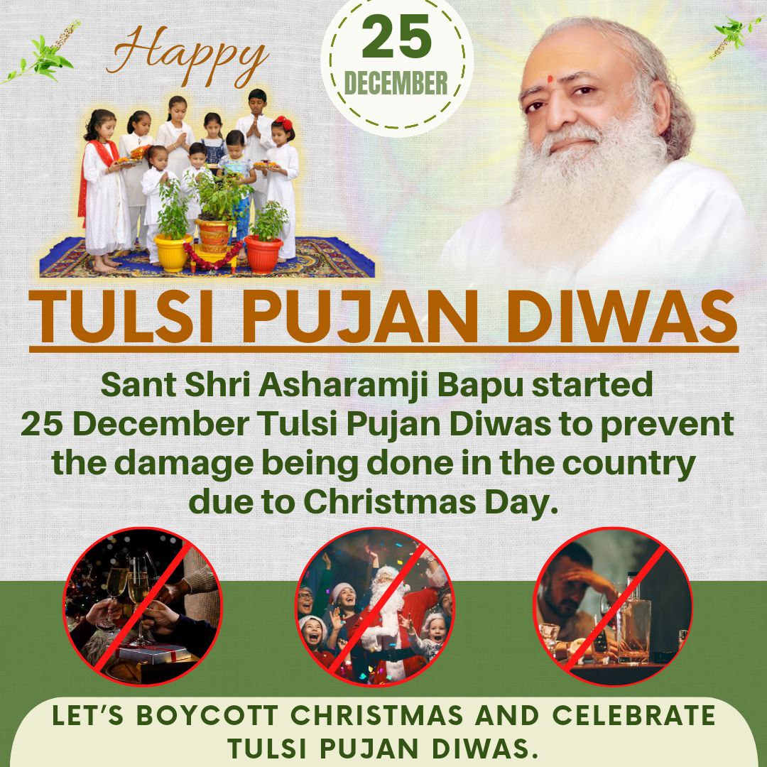 AgraAshram's tweet photo. Good news for the Dharma lovers because Tulsi Pujan Diwas is coming soon and on the pious Eve of this festival #TPDQuiz2022 is organised by Sant Shri Asharamji Bapu Ashram which definitely connects the individual Back To Sanatan Dharma.

#1DayToGo for mega event https://t.co/myFGxNy20w
