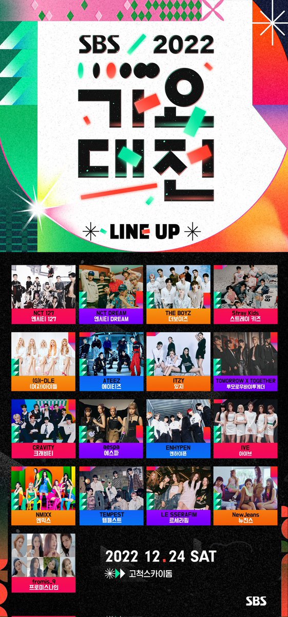 데 • de 🐰🫧 OT11 FOREVER 💖 on Twitter "Saturday 24/12 Schedule SBS Gayo