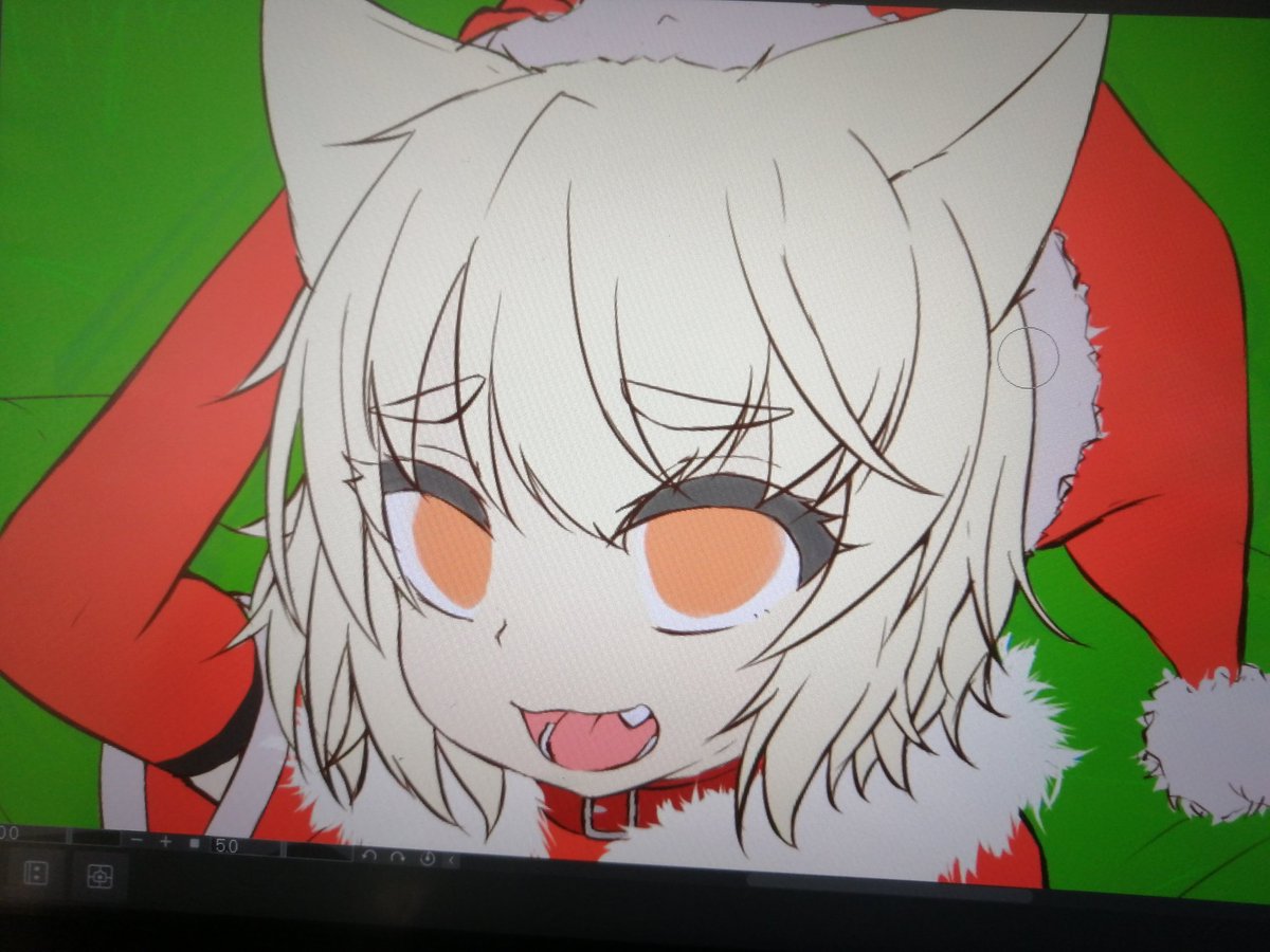 犬走椛 「間に合うか分からんが、クリスマス椛ちゃん描いてる 」|まるのうち@杜の奇跡参加予定のイラスト