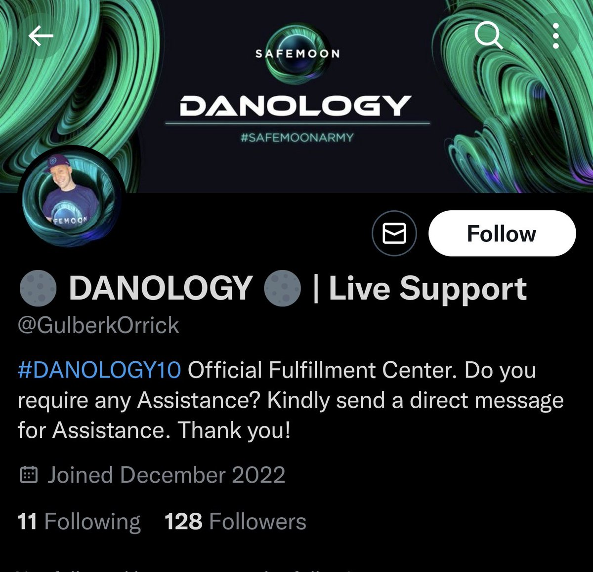 Danology10's tweet photo. Report this dude.

@GulberkOrrick 

#SAFEMOON https://t.co/1O92f2vQpz