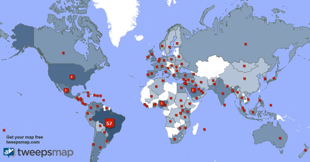 Muito obrigado aos meus 9 novos seguidores que vivem no EUA, e mais na semana passada. tweepsmap.com/!RolandDavi