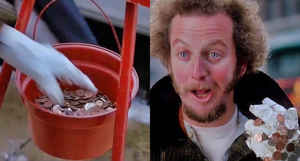 Brett Favre when he sees a Salvation Army bucket…