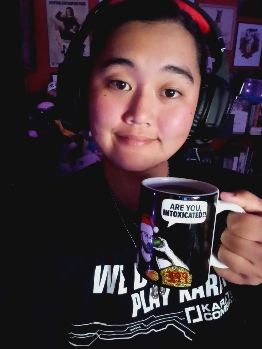 TheFightSpace1's tweet photo. Time to hop on with @twogirlsoneship for the Patron Chat. I only drink out of mugs, and this one happens to have @bisping on it. #McuLorecast #TheFightSpace #femalecommentator https://t.co/9XLR2IDGMB
