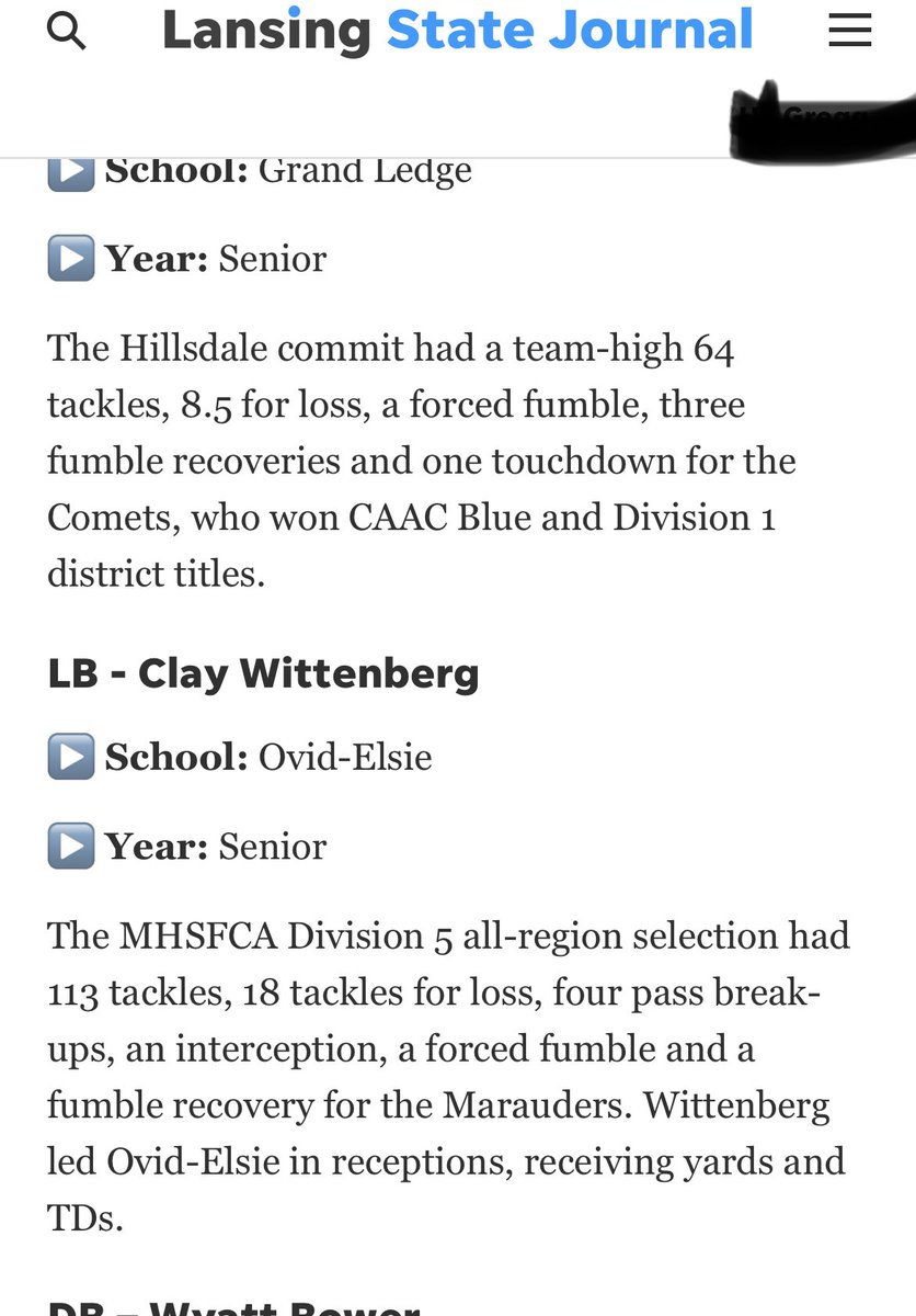 Huge shoutout to ⁦<a href="/ClayWittenberg/">Clay Wittenberg</a>⁩ on another well deserved honor, 1st Team All- ⁦<a href="/LSJsports/">LSJ Sports</a>⁩ !! #multisportstud #LTT