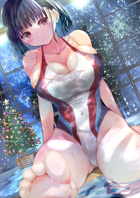 水着の小さい水泳部コーチさん
クリスマス屋内プールデート 