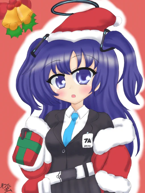 クリスマスユウカ去年のですが#ブルーアーカイブ 