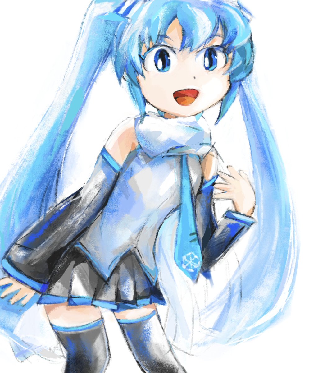 初音ミク「さむい#雪ミク #初音ミク 」|望月田吾作のイラスト