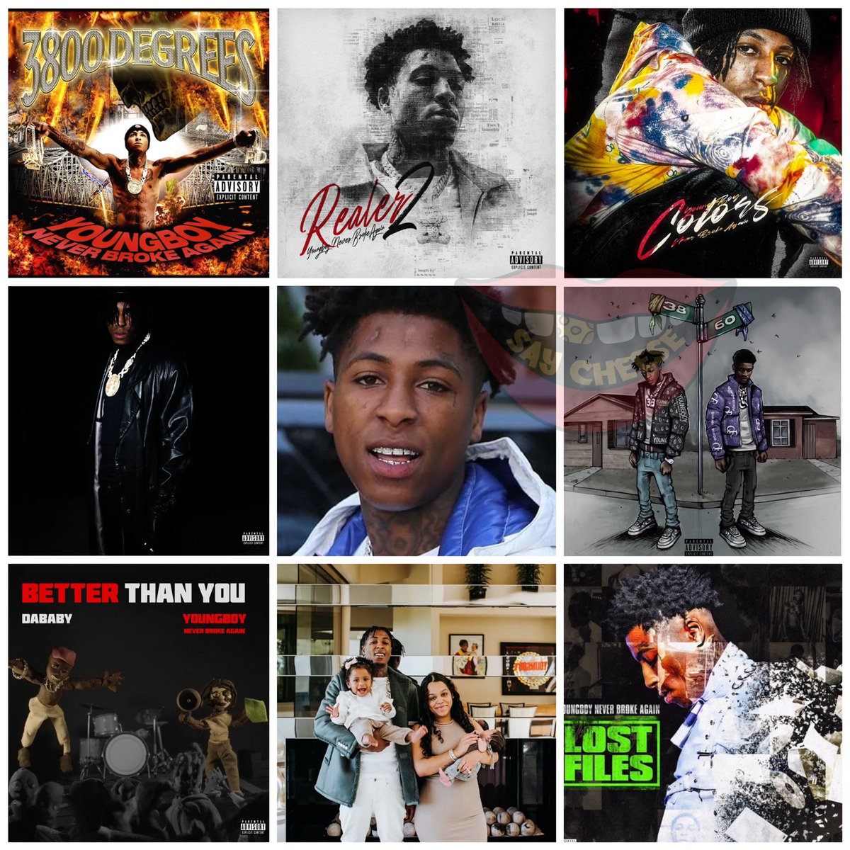 SaycheeseDGTL's tweet photo. NBA Youngboy released 8 projects this year! Totaling to 145 songs in 2022! https://t.co/M4ORuvQXrD