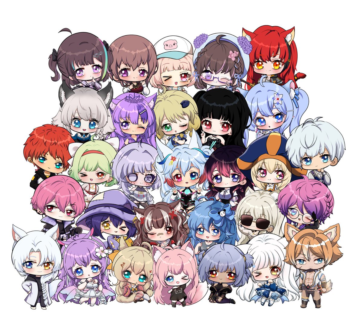 Execell1's tweet photo. Its the eve of #christmas! The #Vtubers in the 30 seconds of #cutie #vtuber have a special message for everyone~ link in following post! Do check the next cutie vtuber special out. 

🎨:@ktoneart 

#30cv #execoms4u https://t.co/aJCm9K705p