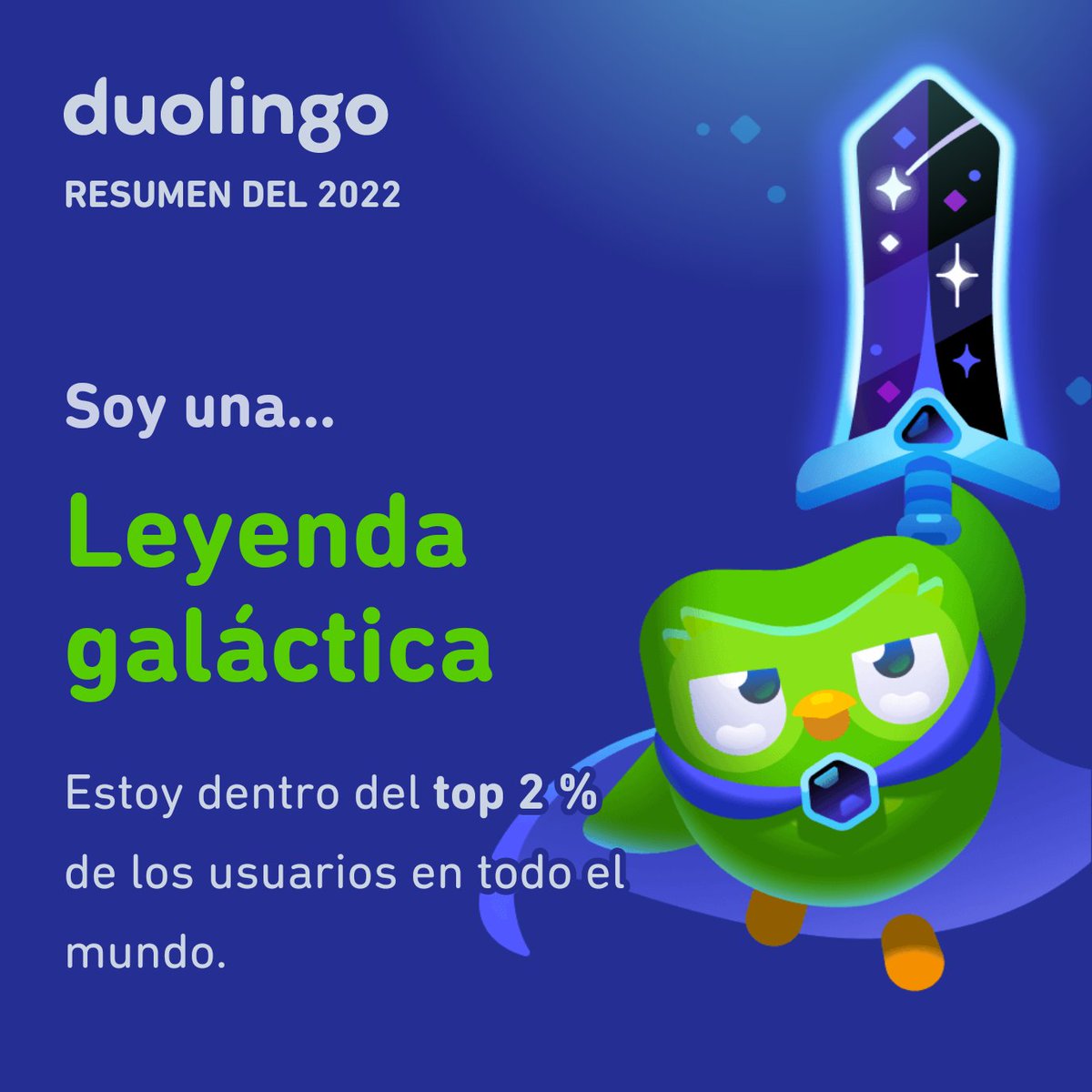 Morejon590916's tweet photo. ¡Soy una leyenda galáctica! ¿Qué tipo de usuario de Duolingo son ustedes? #Duolingo365 https://t.co/p1CLw3au5D