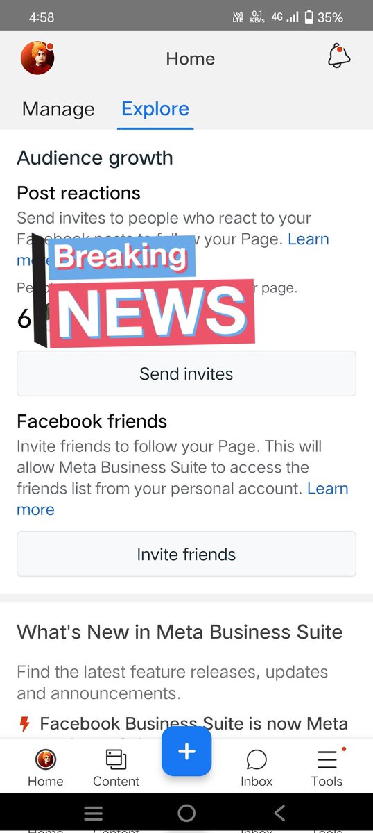 Unknowon777779's tweet image. @facebook @facebookapp @MetaforBusiness 
I&apos;m seeing notification to invite 6 persons for my page but as you can see there is nothing.
8 cleared cache n storage then log in again, nothing changed.
Installed app again n log in, problem remain unsloved.
#FacebookwithBug #bugbook