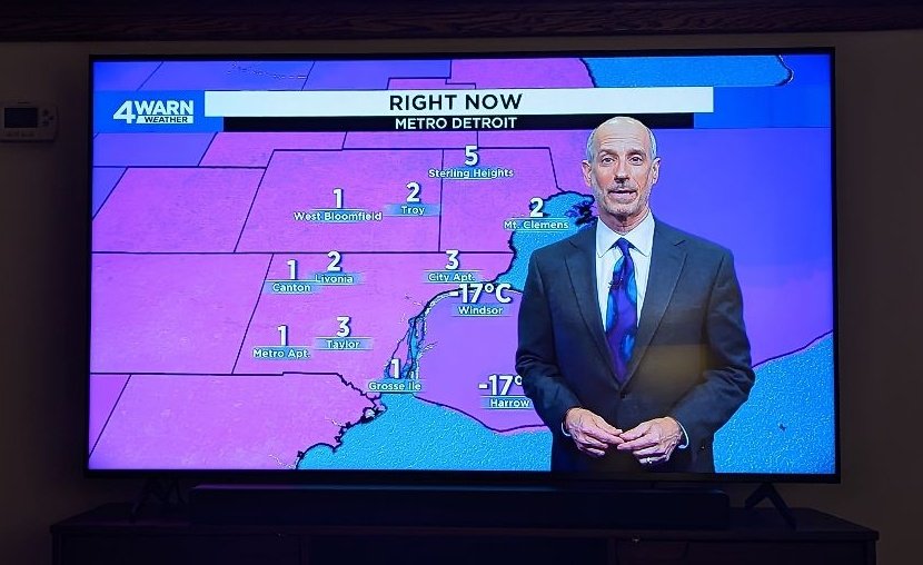 This Detroit station is showing their weather in F and ours in C on the same map and I find this oddly touching.