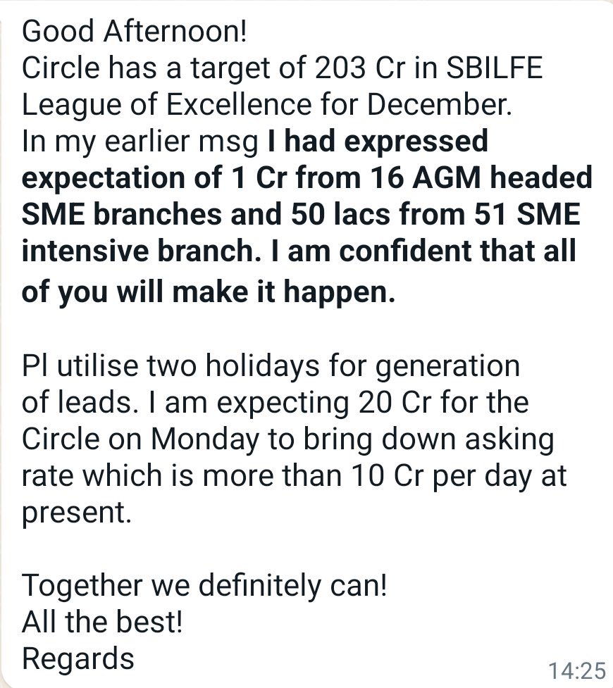 Zindabanker's tweet photo. @TheOfficialSBI are you defying recently written letter by @DFS_India forcing employees to mis sell insurance and top management having lavish parties?@nsitharaman @nsitharamanoffc https://t.co/Zz6hltKXrr