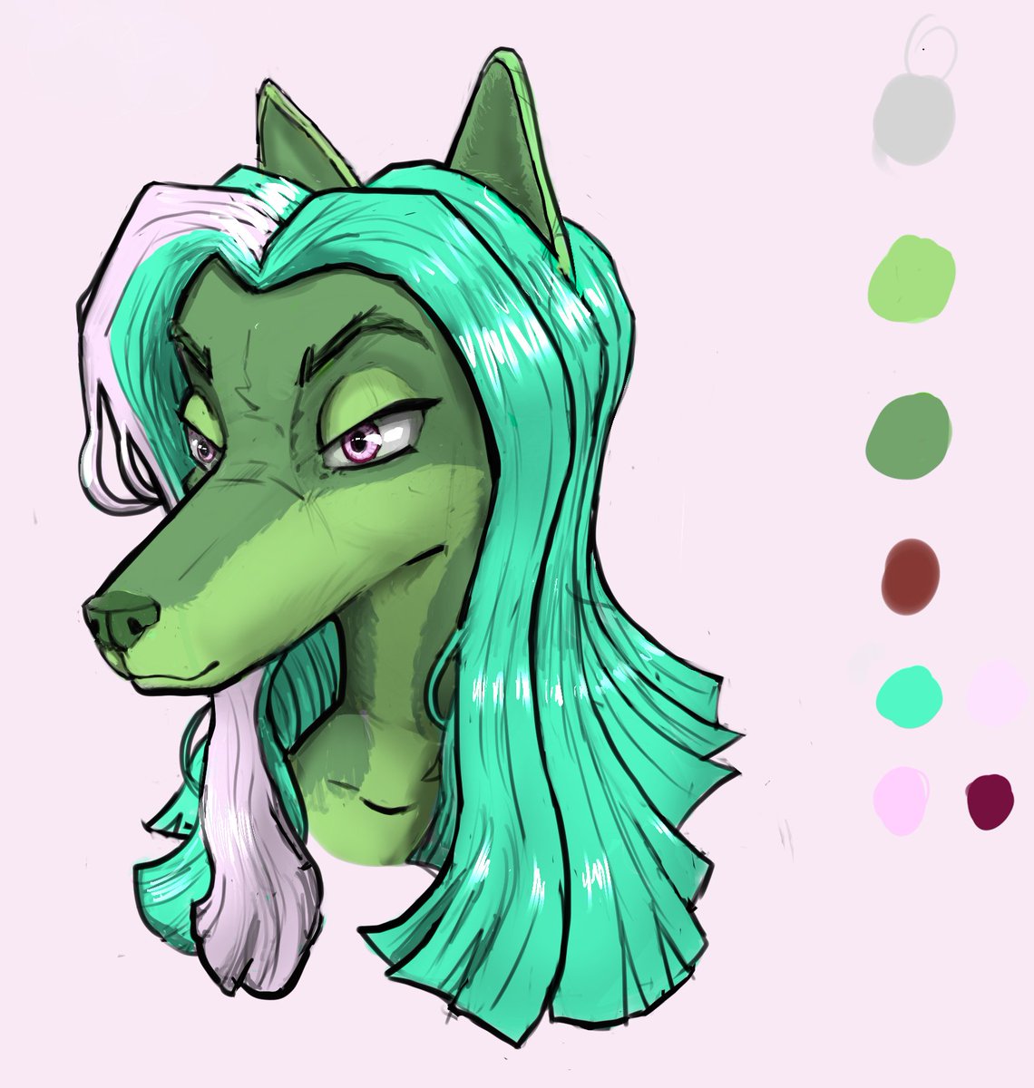 RealShozo's tweet photo. After 10 years of art school. I'm finally free to practice drawing furry's. First time drawing hair in my life. #drawinghair #furry #wolf https://t.co/NlhJKcs0jx