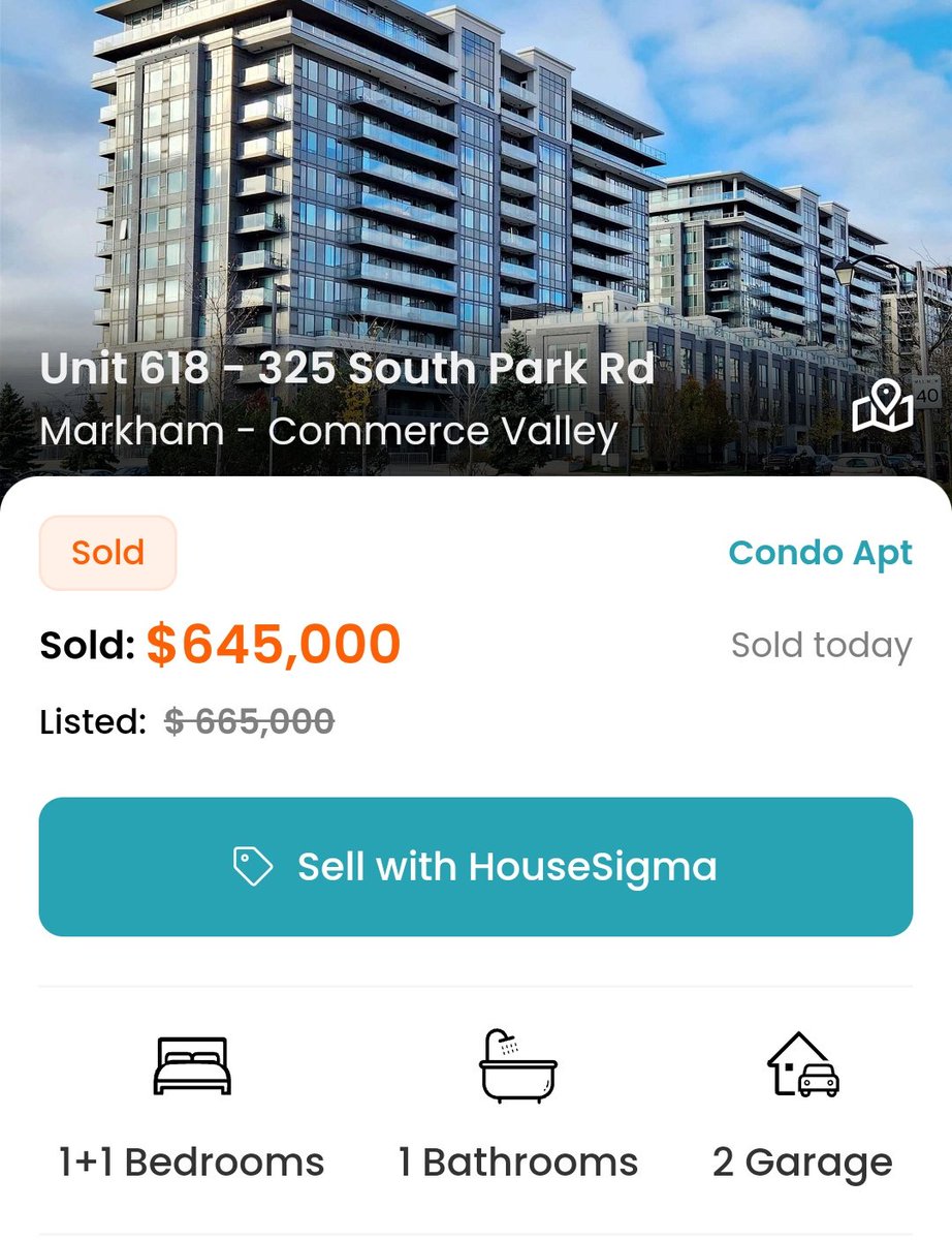 TOHousingSmash's tweet photo. May not be a biggie, but still significant
-Sold June 2021 for $650,000
-Just Re+Sold for $645,000
#tocondos https://t.co/Ltj0JnkfPG