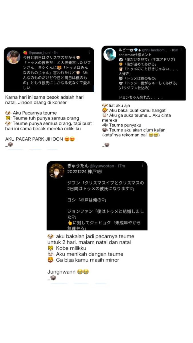 Teume! GIMANA RASANYA DIREBUTIN?? KLIAN MAU MILH YANG MANA NIH, KALO SENDER MAU AMA JEONGWOO AJA 😭😭😭
Cr. Tme// treasuredailyupdate