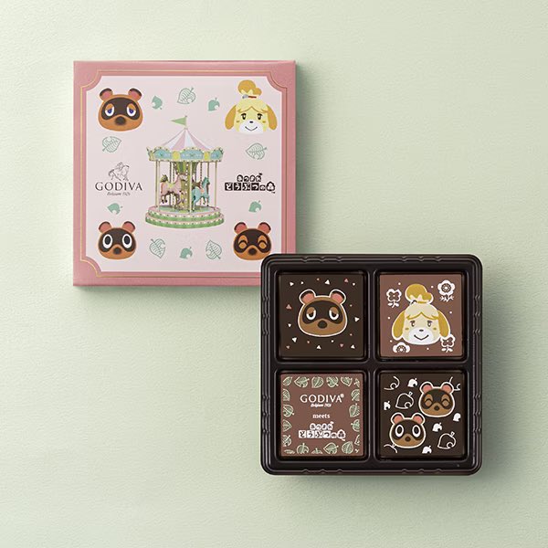 🍫 Des chocolats #AnimalCrossingNewHorizons de la marque Godiva seront en vente à partir du 06/01/23 au Japon !

(<a href="/Godiva_JPN/">ゴディバ</a>)
#ACNH #AnimalCrossing #ACNHEntraide