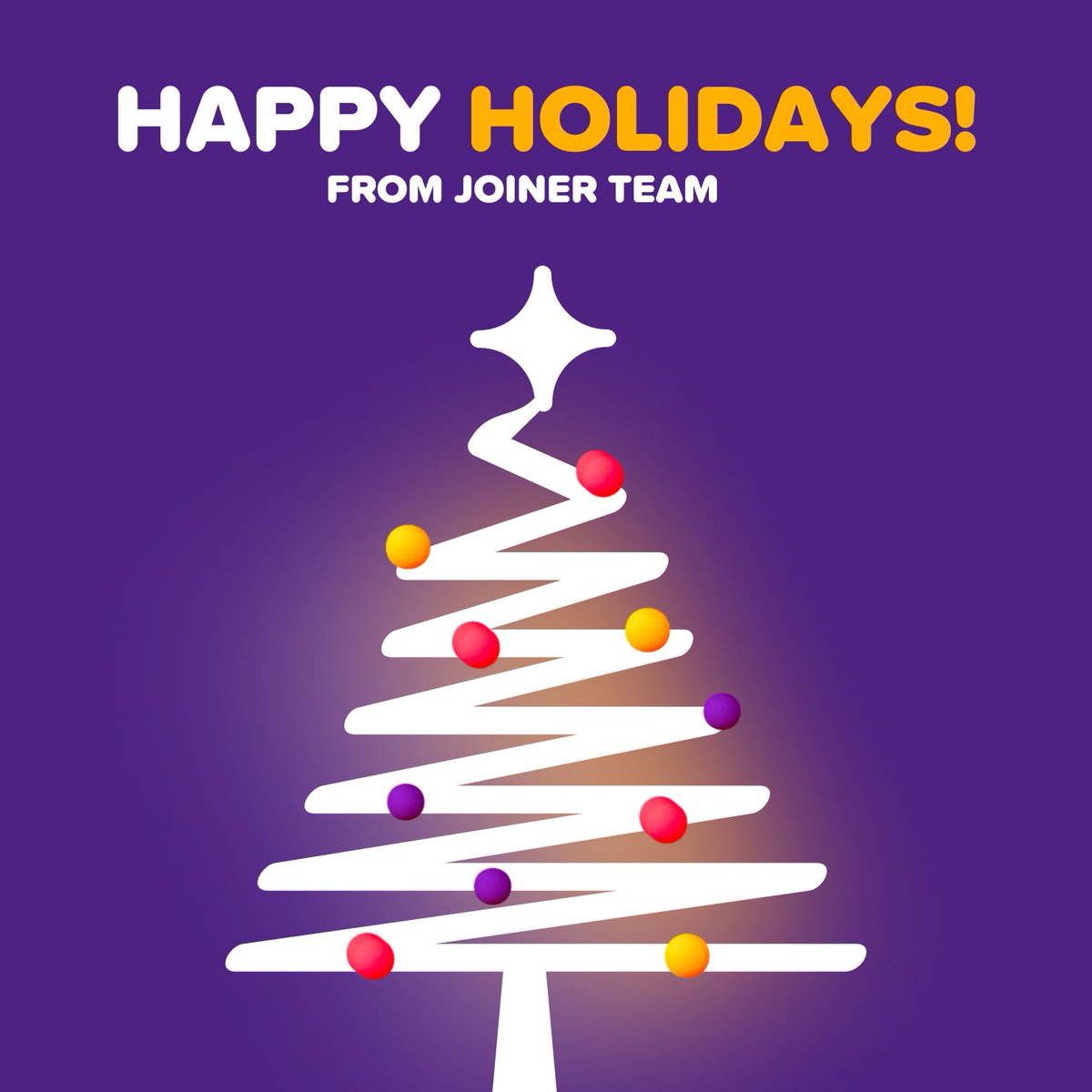 From the Joiner team — we wish you holidays full of joy, hope and coziness with your favorite people around you! 🎄

#Christmas #Holidays